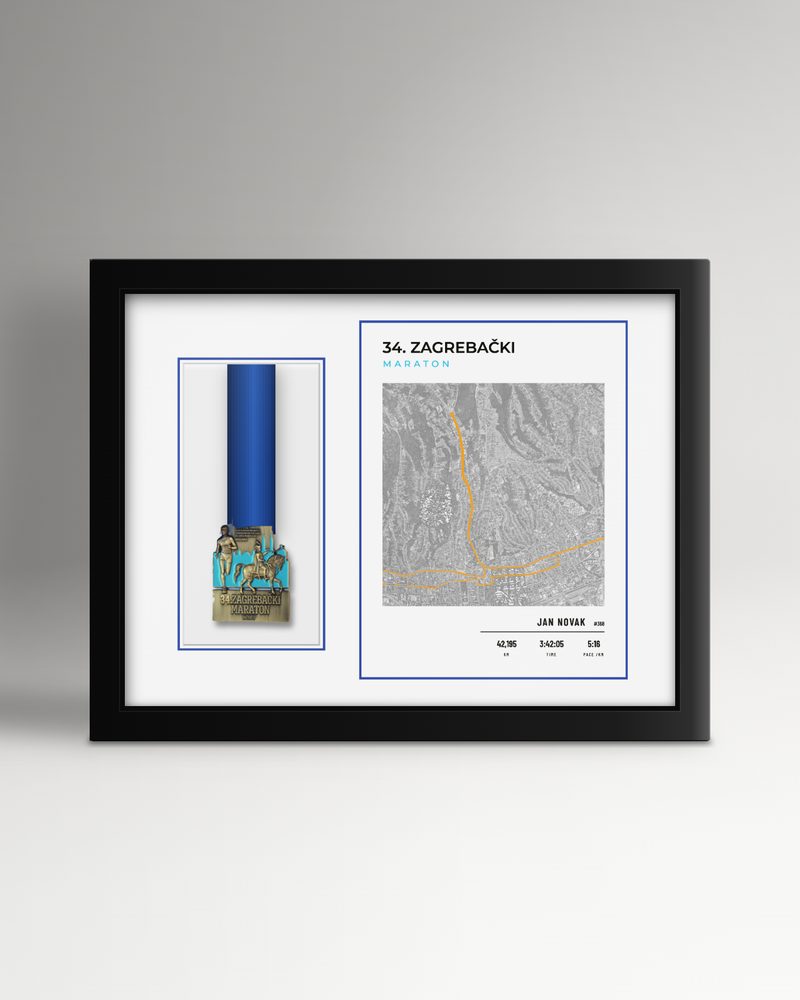 Medalja i karta staze